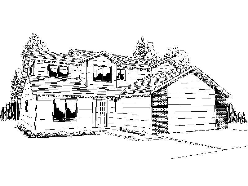 Ranch Style Home Rendering